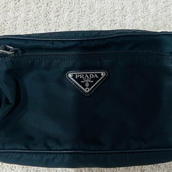 Prada Nylon Triangle Logo Plate Cross Body Waist Bag - Picture 4 of 15